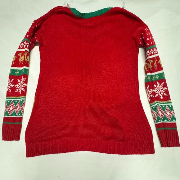ugly christmas sweater 33 degrees llama red Size M - Picture 10 of 12
